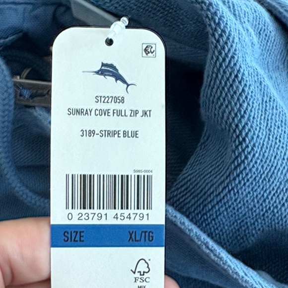 Tommy Bahama Men's Blue Hooded Jacket - Picture 13 of 13